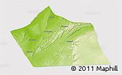 Physical 3D Map of Tan-Tan, cropped outside