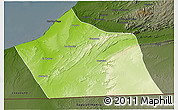 Physical 3D Map of Tan-Tan, darken