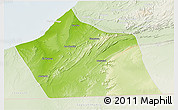 Physical 3D Map of Tan-Tan, lighten