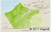 Physical 3D Map of Tan-Tan, shaded relief outside