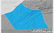 Political 3D Map of Tan-Tan, desaturated