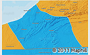 Political 3D Map of Tan-Tan