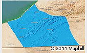 Political 3D Map of Tan-Tan, satellite outside