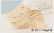 Satellite 3D Map of Tan-Tan, lighten