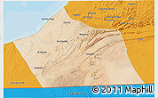 Satellite 3D Map of Tan-Tan, political outside