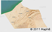 Satellite 3D Map of Tan-Tan, single color outside
