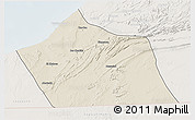 Shaded Relief 3D Map of Tan-Tan, lighten