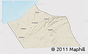 Shaded Relief 3D Map of Tan-Tan, single color outside