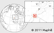 Blank Location Map of Tan-Tan, within the entire country