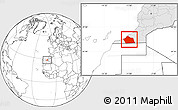 Blank Location Map of Tan-Tan, highlighted country
