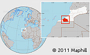 Gray Location Map of Tan-Tan, highlighted parent region