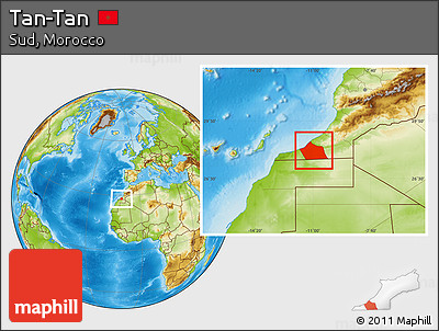 Physical Location Map of Tan-Tan