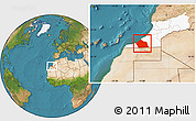 Satellite Location Map of Tan-Tan, highlighted parent region