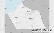 Gray Map of Tan-Tan, single color outside