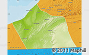 Physical Map of Tan-Tan, political outside
