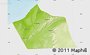 Physical Map of Tan-Tan, single color outside