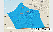 Political Map of Tan-Tan, shaded relief outside