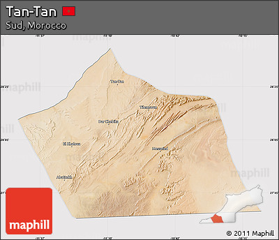 Satellite Map of Tan-Tan, cropped outside