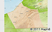 Satellite Map of Tan-Tan, physical outside