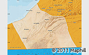 Satellite Map of Tan-Tan, political outside