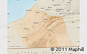 Satellite Map of Tan-Tan, shaded relief outside