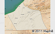 Shaded Relief Map of Tan-Tan, satellite outside