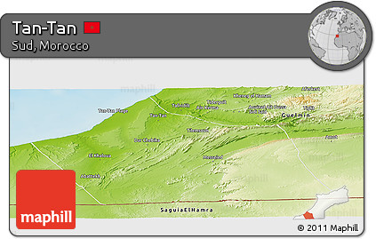 Physical Panoramic Map of Tan-Tan