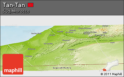 Physical Panoramic Map of Tan-Tan