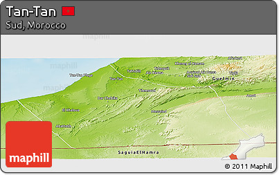 Physical Panoramic Map of Tan-Tan