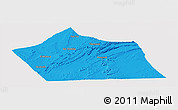 Political Panoramic Map of Tan-Tan, cropped outside