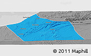 Political Panoramic Map of Tan-Tan, desaturated