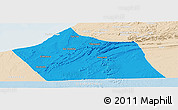 Political Panoramic Map of Tan-Tan, lighten