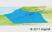 Political Panoramic Map of Tan-Tan, physical outside