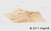 Satellite Panoramic Map of Tan-Tan, cropped outside
