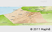 Satellite Panoramic Map of Tan-Tan, physical outside