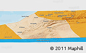 Satellite Panoramic Map of Tan-Tan, political outside