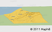 Savanna Style Panoramic Map of Tan-Tan, single color outside