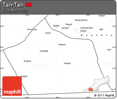 Blank Simple Map of Tan-Tan