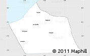 Silver Style Simple Map of Tan-Tan, single color outside