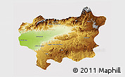 Physical 3D Map of Taroudant, cropped outside