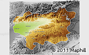 Physical 3D Map of Taroudant, desaturated