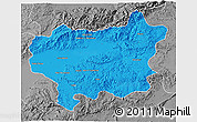 Political 3D Map of Taroudant, desaturated