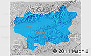 Political 3D Map of Taroudant, lighten, desaturated