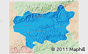 Political 3D Map of Taroudant, lighten