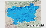 Political 3D Map of Taroudant, lighten, semi-desaturated