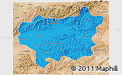 Political 3D Map of Taroudant, satellite outside