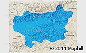 Political 3D Map of Taroudant, shaded relief outside