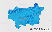 Political 3D Map of Taroudant, single color outside