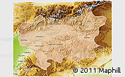 Satellite 3D Map of Taroudant, physical outside