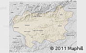 Shaded Relief 3D Map of Taroudant, desaturated